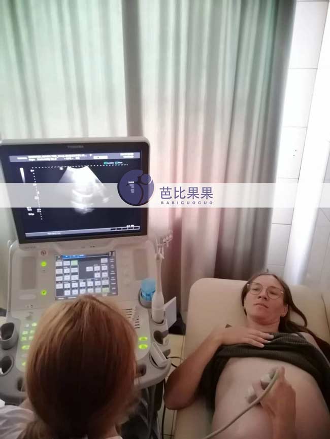 乌克兰试管妈妈做孕28周B超