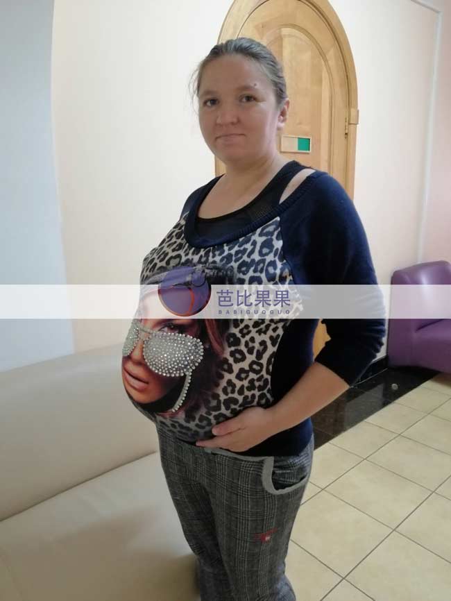 乌克兰试管妈妈孕36周B超