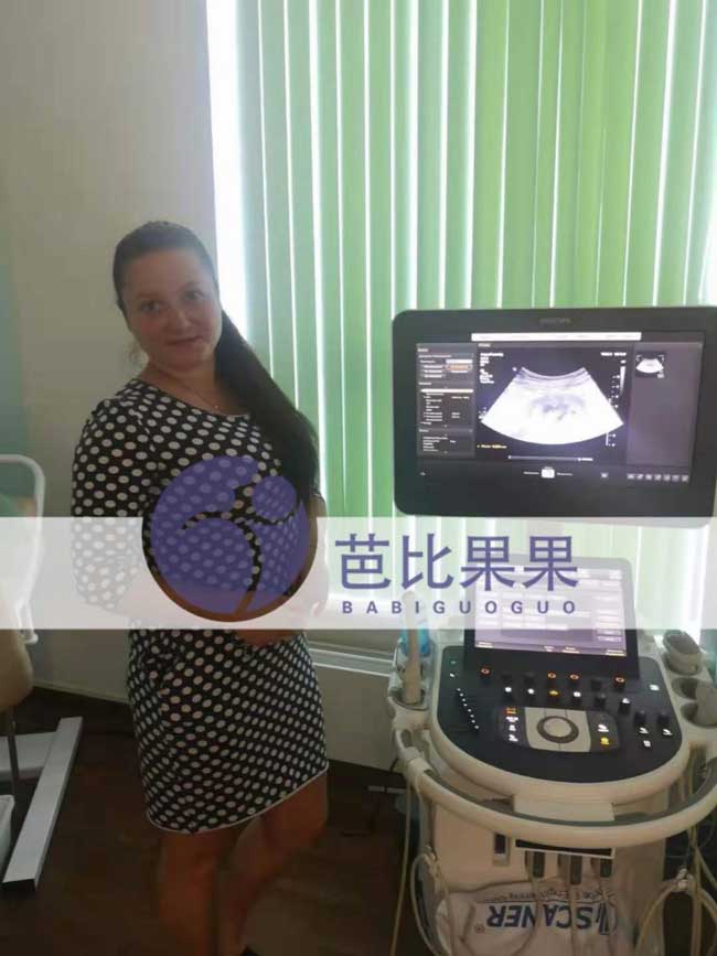 乌克兰试管孕母做B超